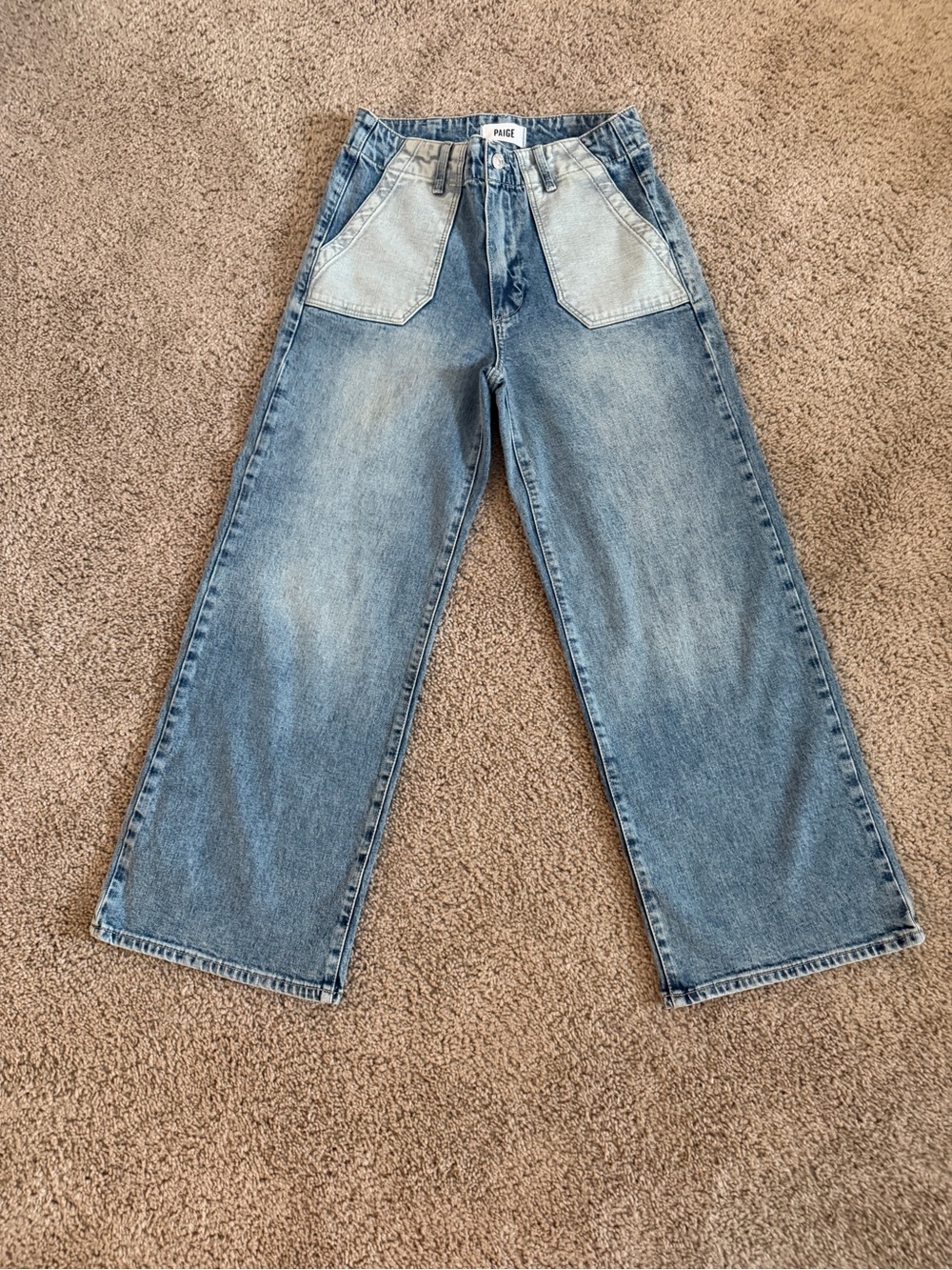 PAIGE Sasha Ankle Utility Wide-Leg Jeans